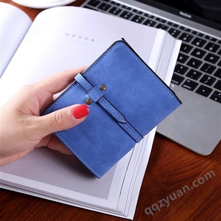 2020富源女士钱包小型可爱超薄磨砂零钱夹简约短款H抽带手拿包