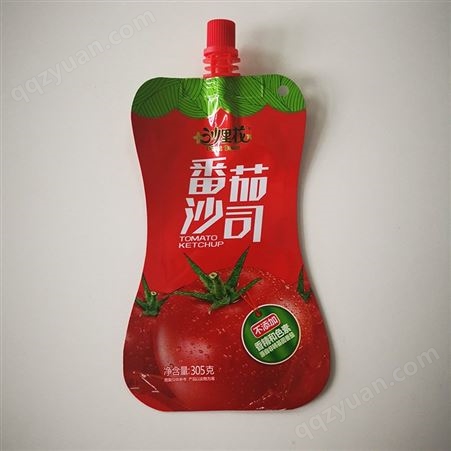 供应番茄酱袋沙拉酱包装袋 食品铝箔复合包装袋 带嘴吸嘴自立袋