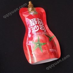 厂家定制番茄酱番茄沙司包装袋  食品铝箔复合包装袋 吸嘴袋 自立袋  免费设计图案