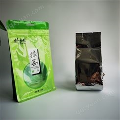 山东厂家定制绿茶茶叶包装袋 八边封哑光自立拉链铝箔茶叶袋定做