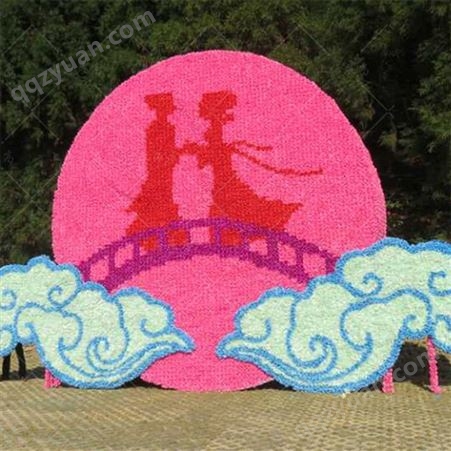 定制绢花造型仿真工艺品 国庆节节日场地布置道具大型景观雕塑