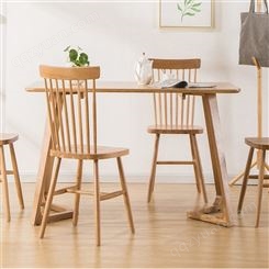 白橡木椅子定制 全实木家用餐椅 白橡木酒店家具实木椅子 质量保证