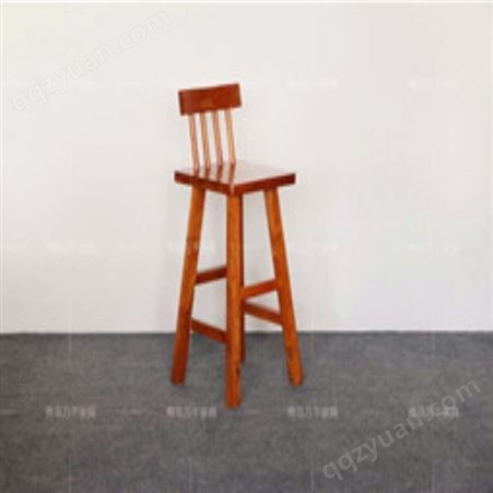 简约实木洽谈椅 铁艺实木椅 西餐厅靠背吧椅子 咖啡厅桌椅组合