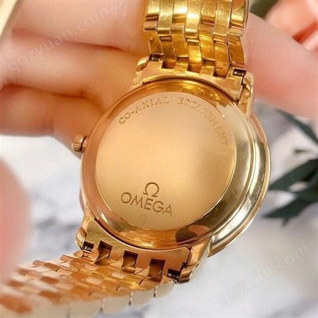 奢华尚品-omega/欧米茄-碟飞系列腕表-成色98新-18K黄金表壳表链-欧米茄二手手表鉴定