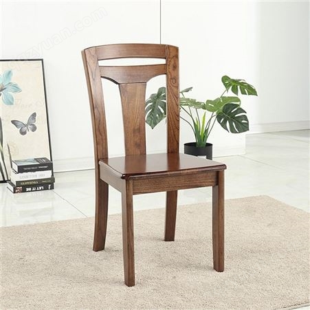 青岛实木家具定制厂家 实木餐椅现代简约 全实木新中式家具