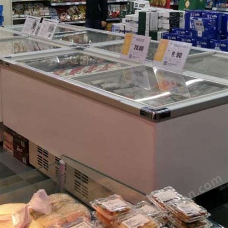 雪迎直冷便利岛柜SWD 商用冰淇淋冷冻食品展示柜 推拉门卧式冰柜厂家
