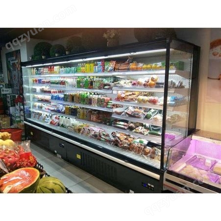 商用风幕柜水果酸奶保鲜柜烧烤串串点菜柜商用超市冷藏柜立式无霜型风冷展示柜