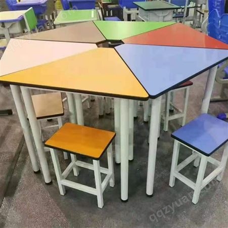 厂家免费设计彩色组合阅读桌 智学校园 