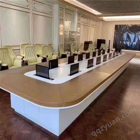 无纸化会议桌 智能电脑桌 隐藏办公升降器会议桌