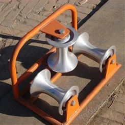 线路工具生产厂家供应 刻发三轮转角电缆滑车 桥架式放线滑轮