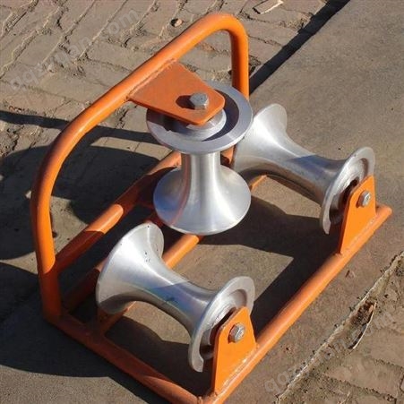 线路工具生产厂家供应 刻发三轮转角电缆滑车 桥架式放线滑轮
