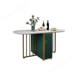 鼎富DF353折叠岩板餐桌家用多功能移动餐桌椅组合可伸缩可折叠小户型漂亮餐桌