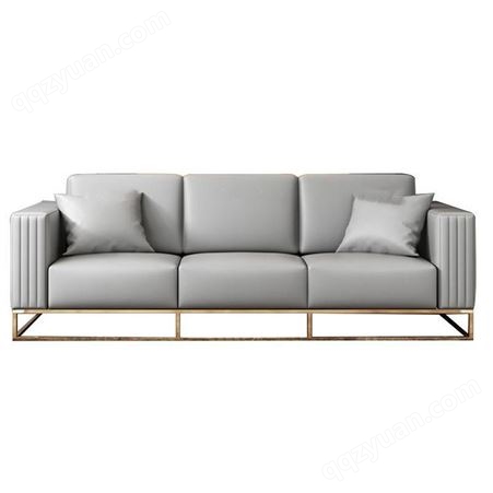 鼎富 轻奢后现代真皮沙发 样板间客厅小户型家具组合DF-147