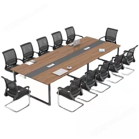 会议桌长桌简约现代大小型简易洽谈培训长条桌椅组合办公家具创意西安本色金属