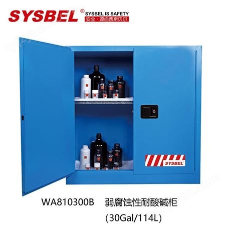 SYSBEL 弱腐蚀性液体防火安全柜/化学品安全柜 WA810300B(30Gal/114L)