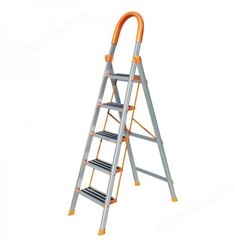 河南商超卖场梯子厂家  家用可折叠人字梯 防滑不锈钢铝梯批发