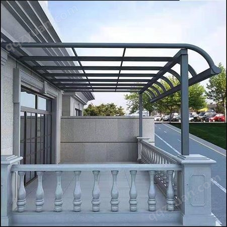 铝合金框架雨棚 家用透明遮雨棚