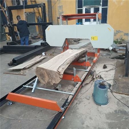 新型圆木推台锯 木工卧式锯木机 50公分原木开方台锯可定制