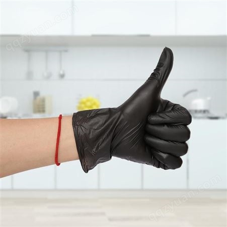 黑色一次性PVC手套 玉手食品级系列 山东厂家供应生产加工