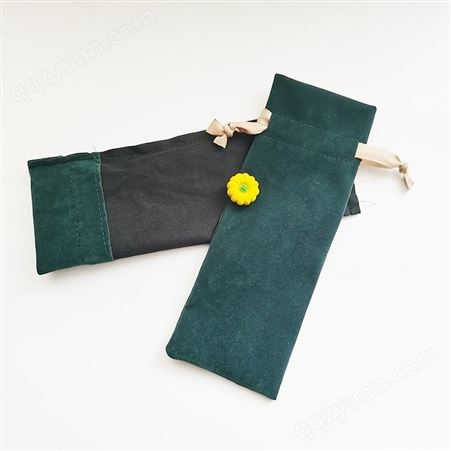 丽丝绒墨绿色绒布袋 产品收纳收口布袋 深圳热卖