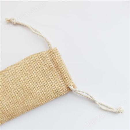大量出售麻布束口小布袋 环保黄麻亚麻布包装袋定制