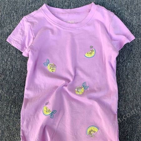 夏季韩国童装纯棉卡通印花儿童短袖T恤外贸原单 广州童装市场 中国服装货源网