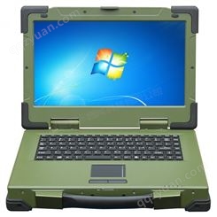 14寸全加固笔记本电脑美铝合计材质军绿色笔记本电脑