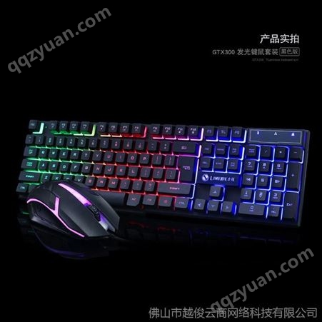 力美GTX300发光游戏键盘鼠标套装 CF LOL机械手感网吧 TX30键盘
