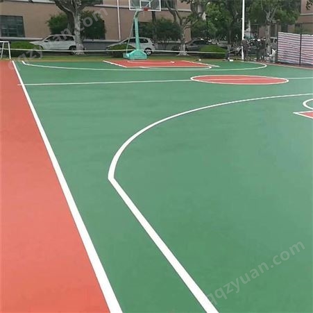 硅PU球场设计 硅pu篮球场地坪 元鹏教学设备