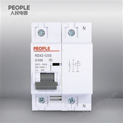 中国人民电器RDX2-125S C100 1P+N小型断路器家用过载漏电保护空气开关