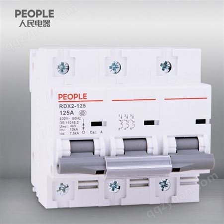 中国人民电器RDX2-125 125 3P塑料外壳式断路器空气开关漏电保护