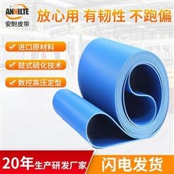 山东安耐PVC蓝色输送带厂家定制传送带0.8-11.5mm