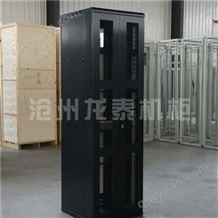 黑色对开门网络机柜  服务器机柜生产厂家   广州通信机柜定制