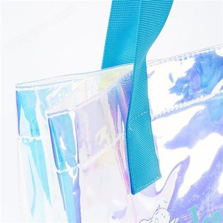 透明PVC手提袋 镭射手提袋 购物手拎礼物手提袋 化妆品包装袋