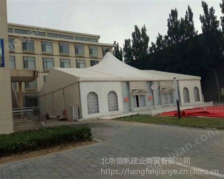 北京厂家销售、租赁铝合金欧式尖顶篷房、车展篷房