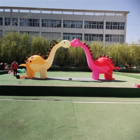 定做充气开业幼儿园恐龙拱门喷绘异形卡通婚庆庆典活动彩虹门气模