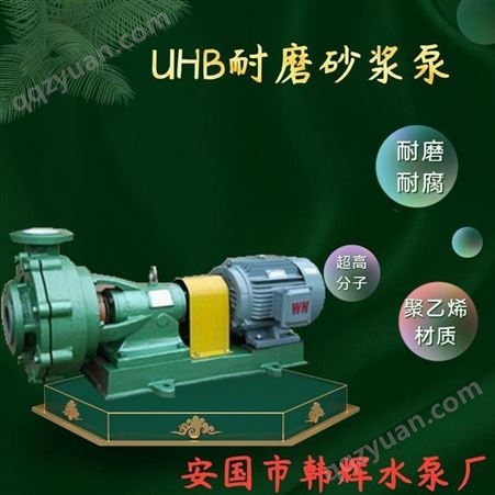 耐磨耐腐砂浆泵 40UHB-ZK10-20-3KW砂浆泵生产厂家 耐磨离心泵 韩辉