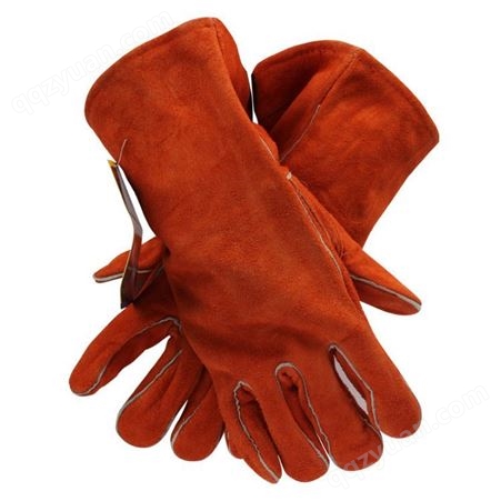 威特仕10-0392 锈橙色直拇指款 牛皮焊工手套