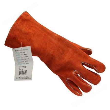 威特仕10-0392 锈橙色直拇指款 牛皮焊工手套
