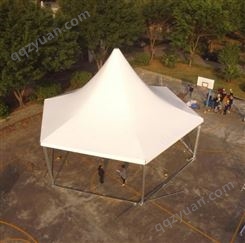 深圳市贝加尔帐篷工厂供应高质量六角篷 铝合金框架 PVC篷布