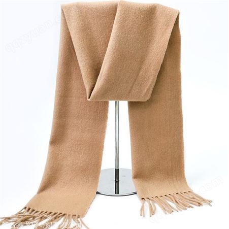 围巾 秋冬季新款女士羊毛围巾 流苏纯色保暖羊毛围巾批发