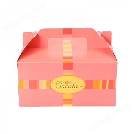 手提蛋糕盒烘焙包装盒定制厂家 通用彩盒 创意LOGO设计  美尔包装