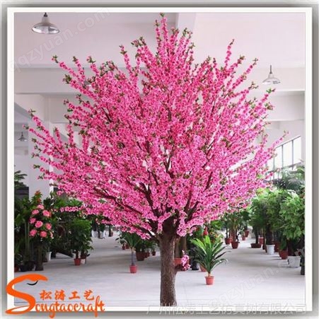 春节装饰仿真桃花树活动庆典摆放仿真植物仿真许愿树