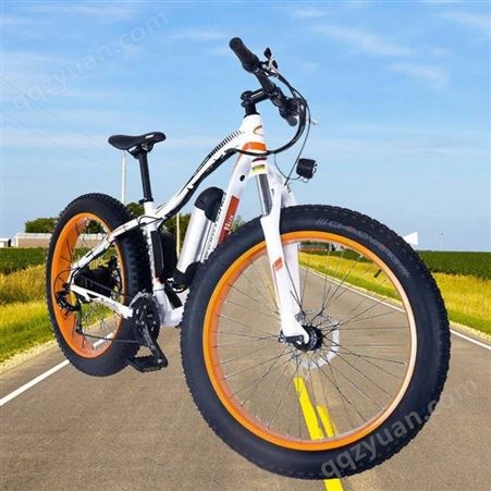 雪地电动自行车26寸宽胎电动自行车山地电动自行车折叠款电动车
