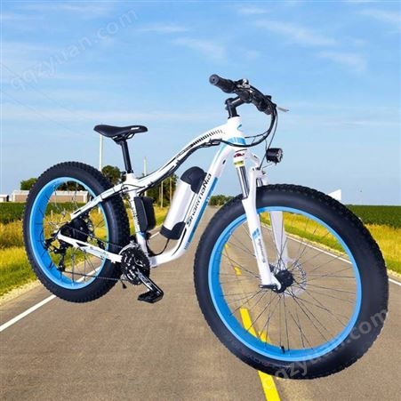 雪地电动自行车出口欧洲雪地助力电动车折叠宽胎电动自行车