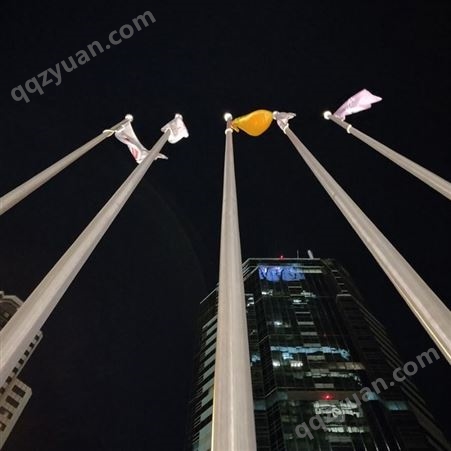旗鑫龙可生产学校升旗仪式12米不锈钢锥形手动旗杆电动升降旗