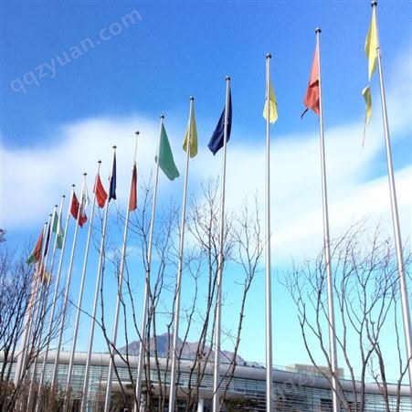可定制201/304不锈钢手动电动旗杆适用于学校广场大型活动会场