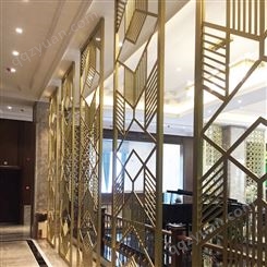 酒店玄关屏风隔断装饰 金属不锈钢花格工程设计定制