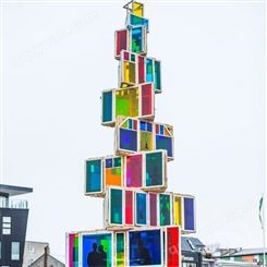 商场亚克力定制圣诞树 现货制作炫彩树