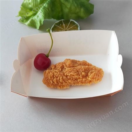 白卡纸船盒  定做一次性快餐盒方形小吃打包盒  炸鸡盒  可定制